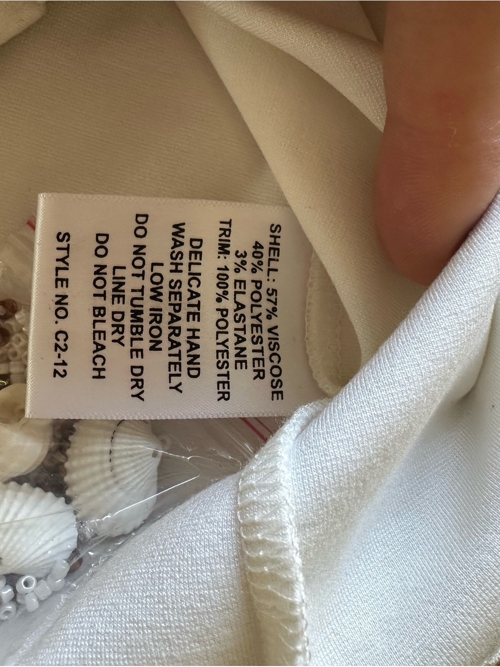 Ivory Halter Shell-Embellished Dress - Picture 7 of 8